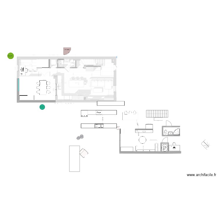 Maison RDC_extension bis. Plan de 0 pièce et 0 m2