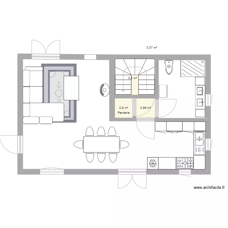 Habitation nord RdC partag&eacute; 111024. Plan de 