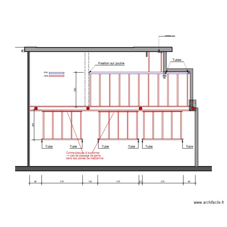 Découpe mezzanine . Plan de 0 pièce et 0 m2