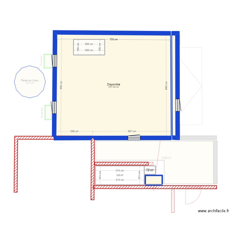 Garage double 21 avril 2024. Plan de 17 pièces et 190 m2