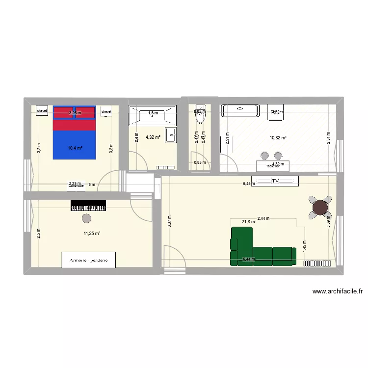 full01. Plan de 6  et 61 m²