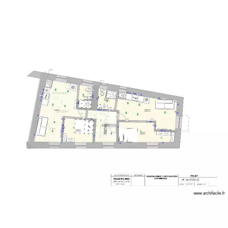 ACHAT REVENTE VIZILLE 3 électricité 2eme étage. Plan de ACHAT REVENTE VIZILLE 3 électricité 2eme étage. Plan de