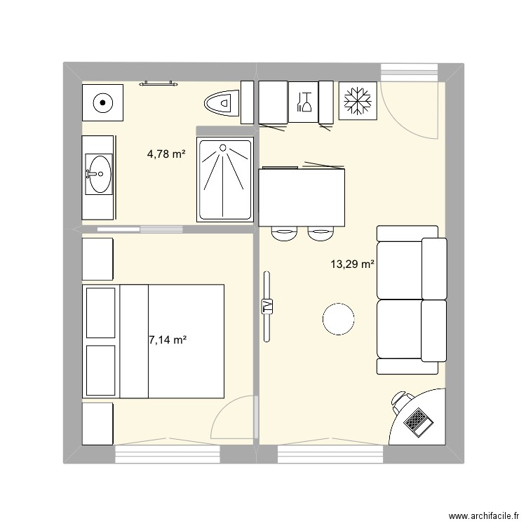 Princesse aménagement 1. Plan de 0 pièce et 0 m2