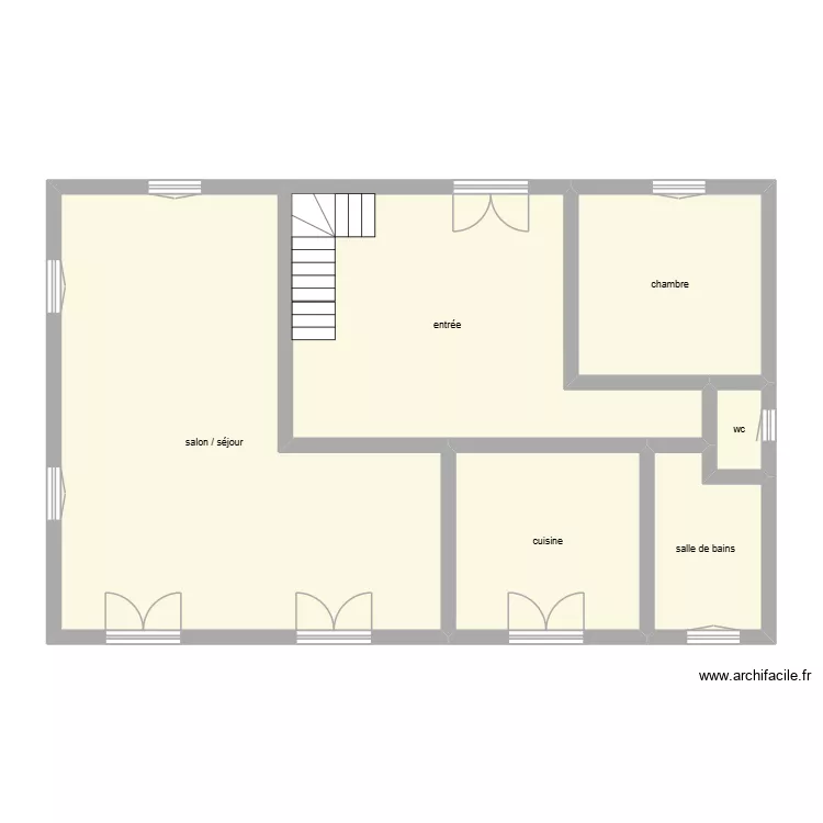 Rebillout rdc état initial. Plan de 6 et 98 m² Rebillout rdc état initial. Plan de 6 et 98 m²
