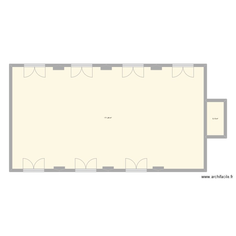 domaine du tv2. Plan de 2 pièces et 176 m2
