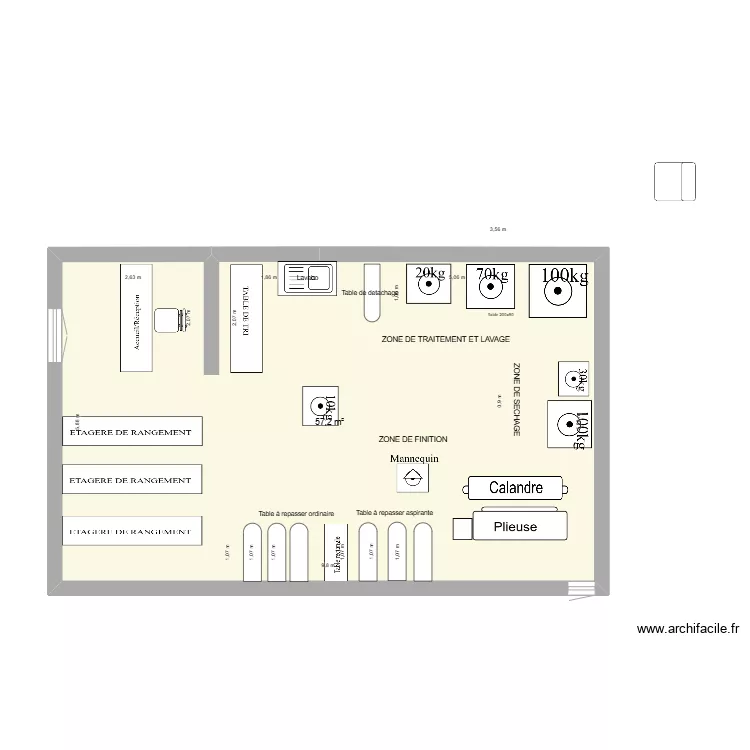 Plan buanderie 3t. Plan de 