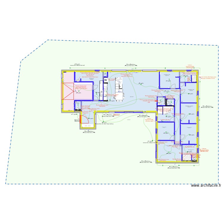 20 chemin des Ormes - 03110 Cognat Lyonne - Schéma Electrique. Plan de 19 pièces et 231 m2