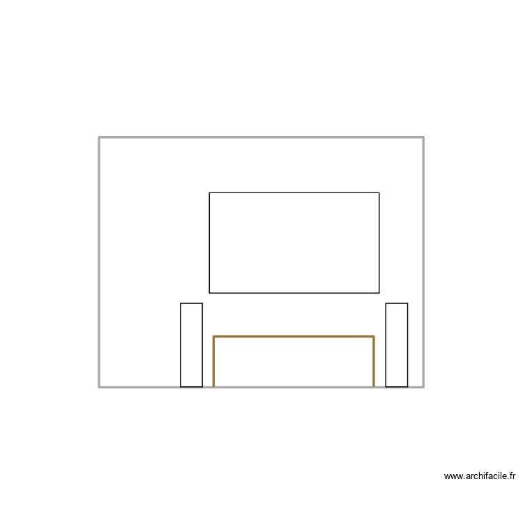mur face sejour 1 fen&ecirc;tre avec meuble (d&eacute;finitif). Plan de 0 pièce et 0 m2