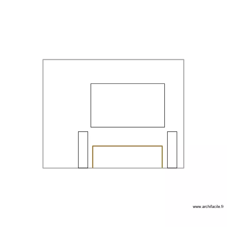 mur face sejour 1 fen&ecirc;tre avec meuble (d&eacute;finitif). Plan de 2  et 8 m²