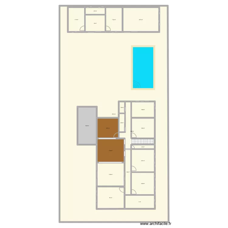 Morcenx travaux. Plan de 21  et 913 m²