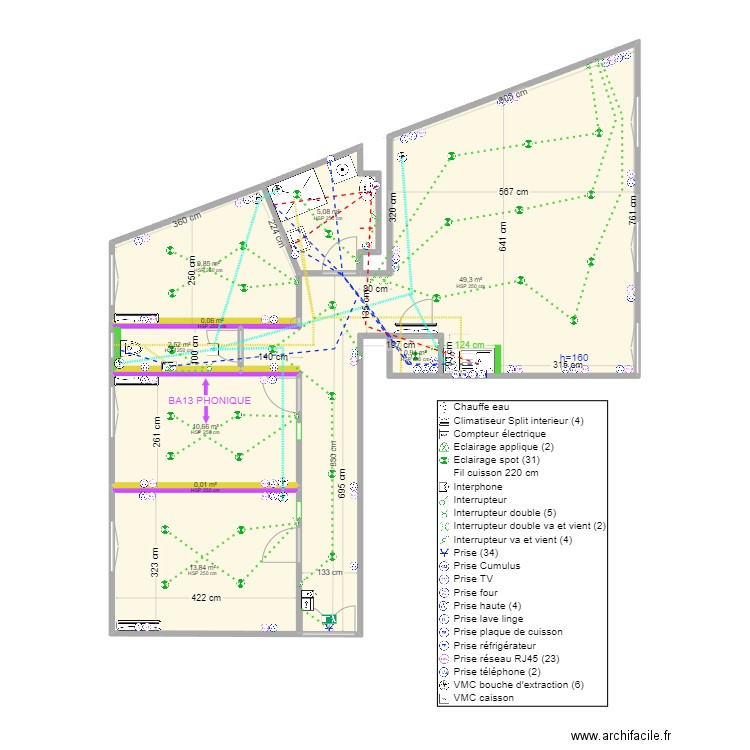 PLAN_DIGILANGUES_AVRIL 2024. Plan de 9 pièces et 92 m2