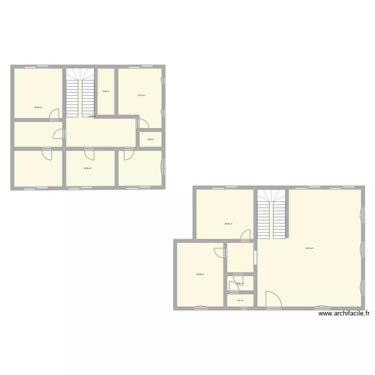 Laymoune. Plan de 11  et 242 m²