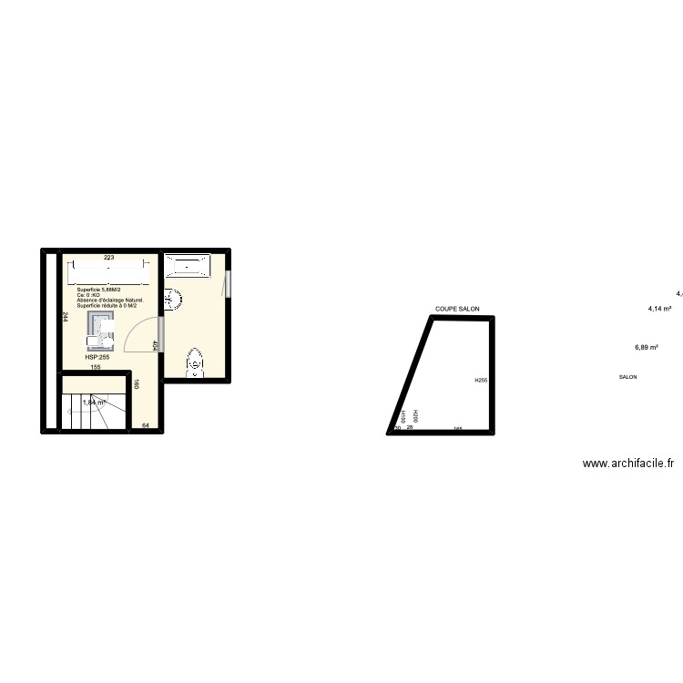croisier1. Plan de 5 pièces et 18 m2