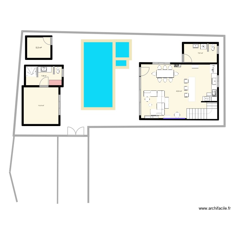 Villa 2 - Lantai 1 - BASIC. Plan de 0 pièce et 0 m2