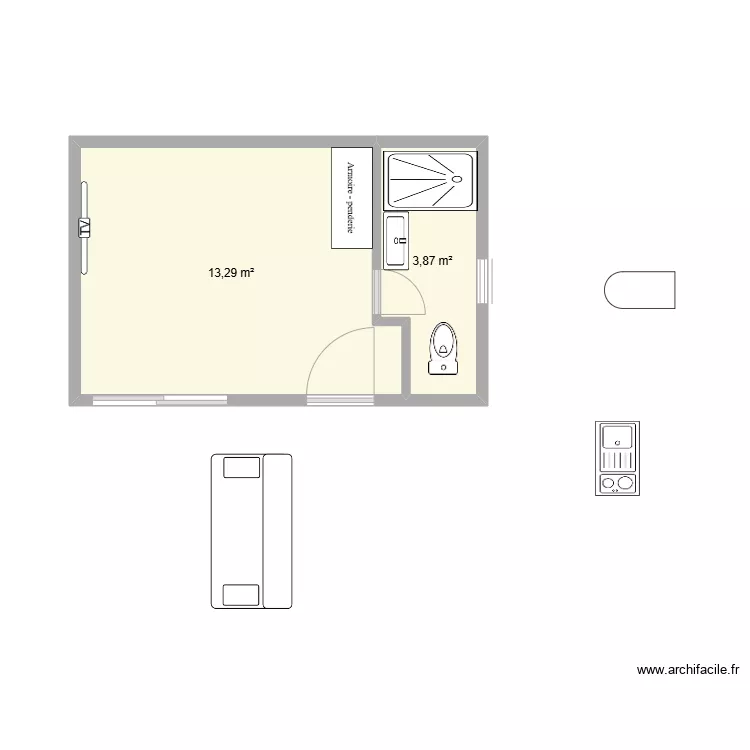 STUDIO JARDIN2. Plan de 