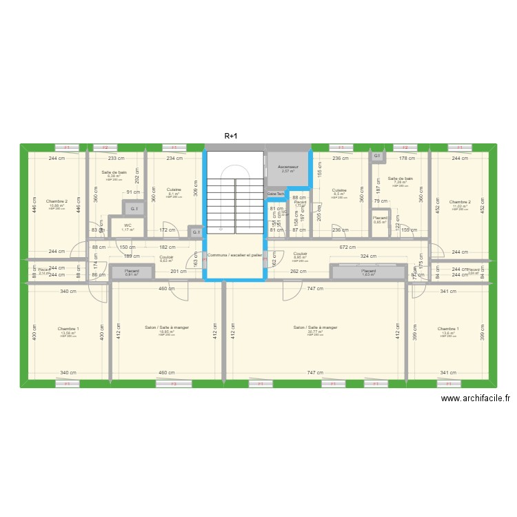 DP9637. Plan de 150 pièces et 1069 m2