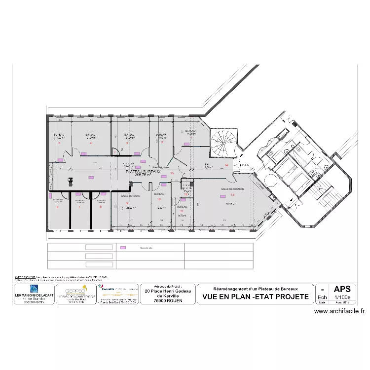 LADAPT DR ROUEN  06/11/2023. Plan de 0 pièce et 0 m2