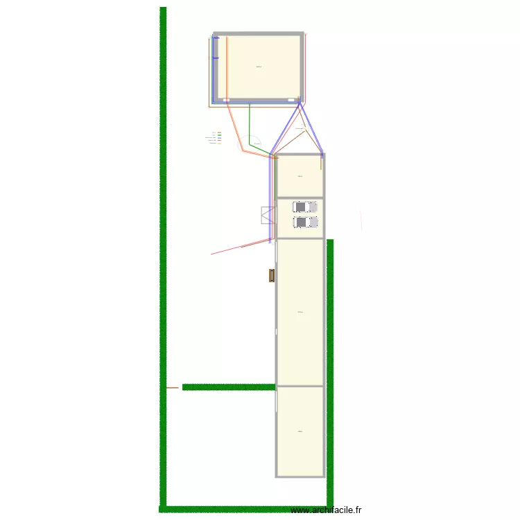 Maison Chatillon canalisation. Plan de 
