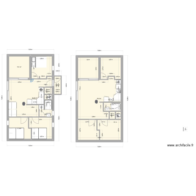 MOBILHOME 1. Plan de 6 pièces et 110 m2