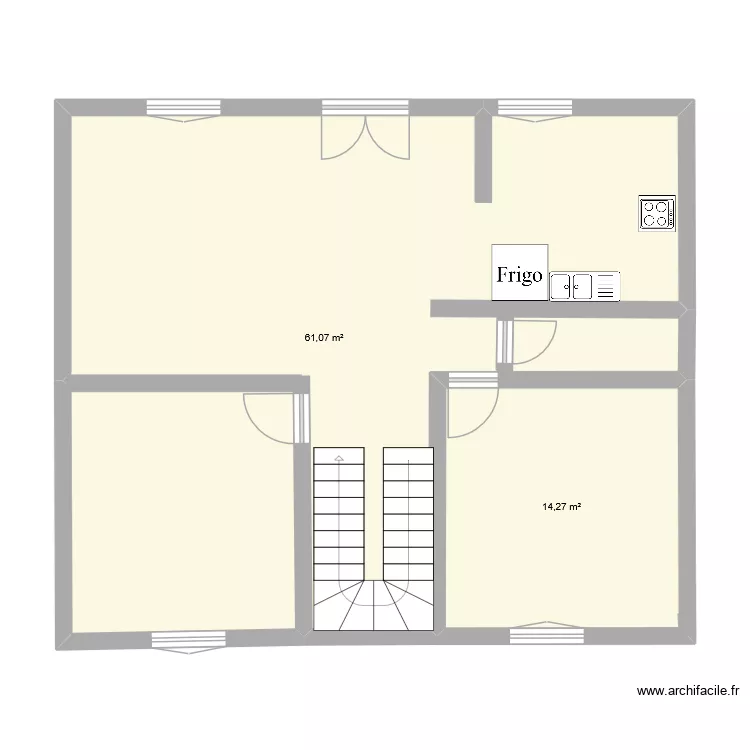 1 novo. Plan de 2  et 75 m²