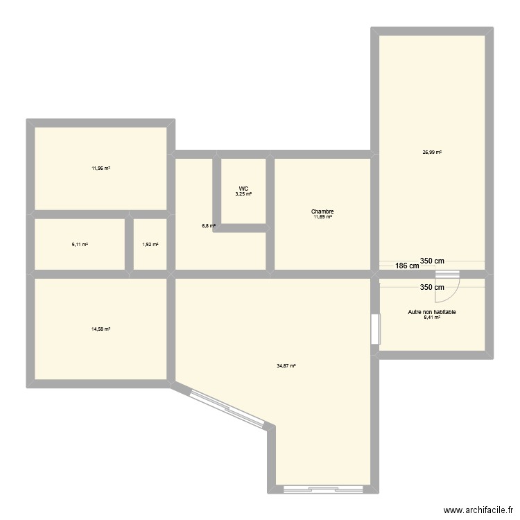 Maison projet. Plan de 0 pièce et 0 m2
