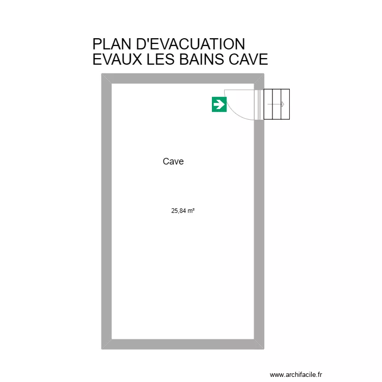 23 EVAUX-LES-BAINS Cave. Plan de 