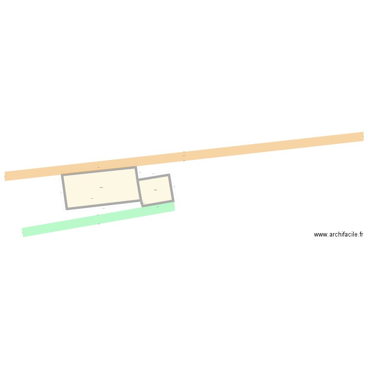 REGNIER. Plan de 2 pièces et 149 m2