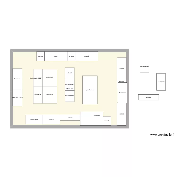 atelier. Plan de 1 et 65 m² atelier. Plan de 1 et 65 m²
