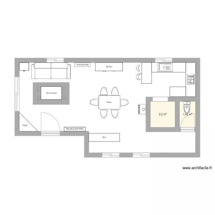 SEJOUR SALERNES. Plan de 