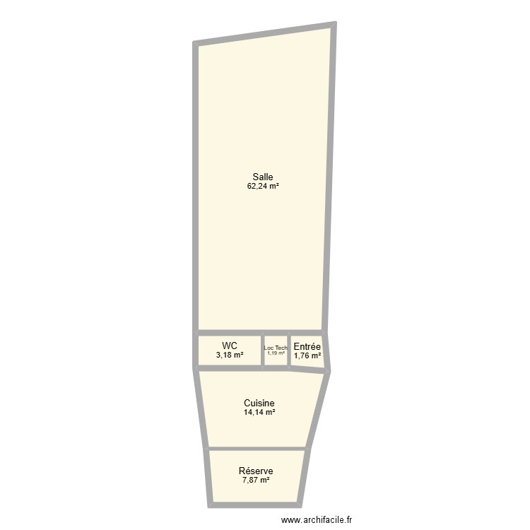 LE VIE LA JOIE. Plan de 6 pièces et 90 m2
