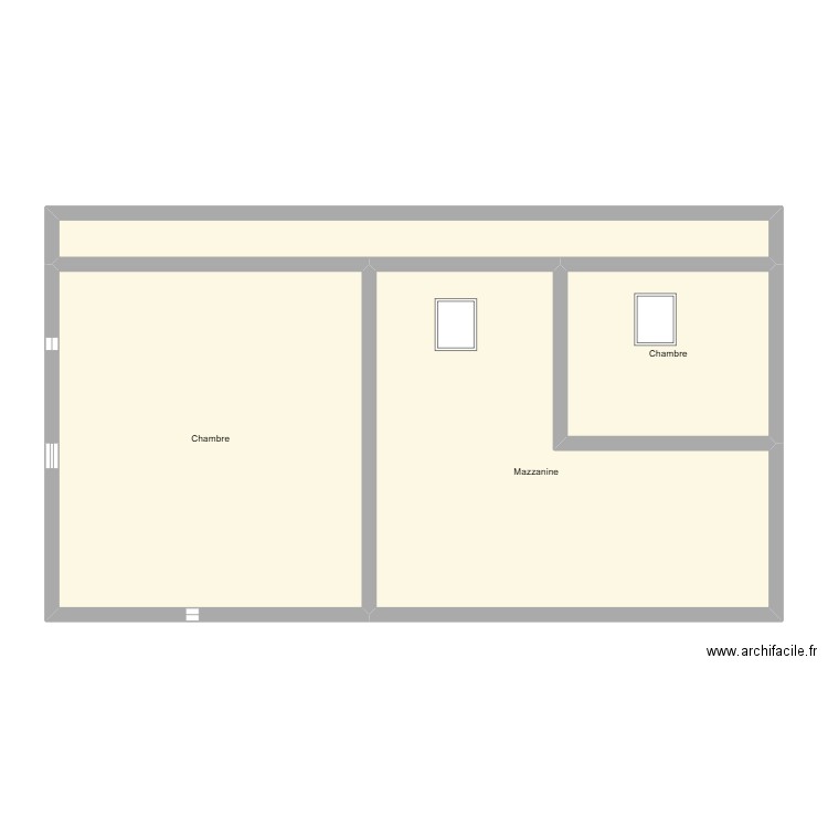 MALLEIN étage état initial. Plan de 4 pièces et 96 m2