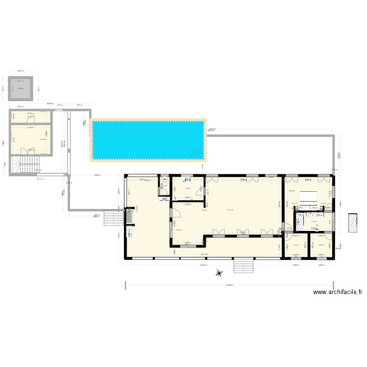 New 1101 plomberie. Plan de 11 pièces et 193 m2