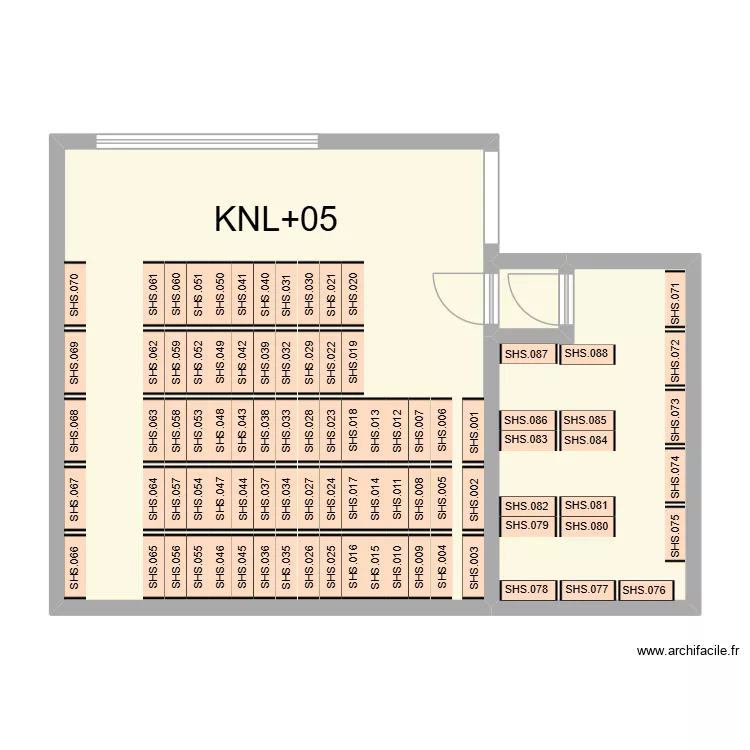 KNL+5 - Salle Photo. Plan de 3  et 78 m²