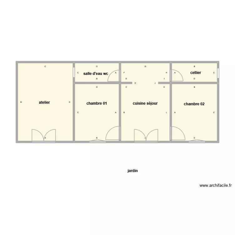 GUIBOT pb. Plan de 6  et 53 m²