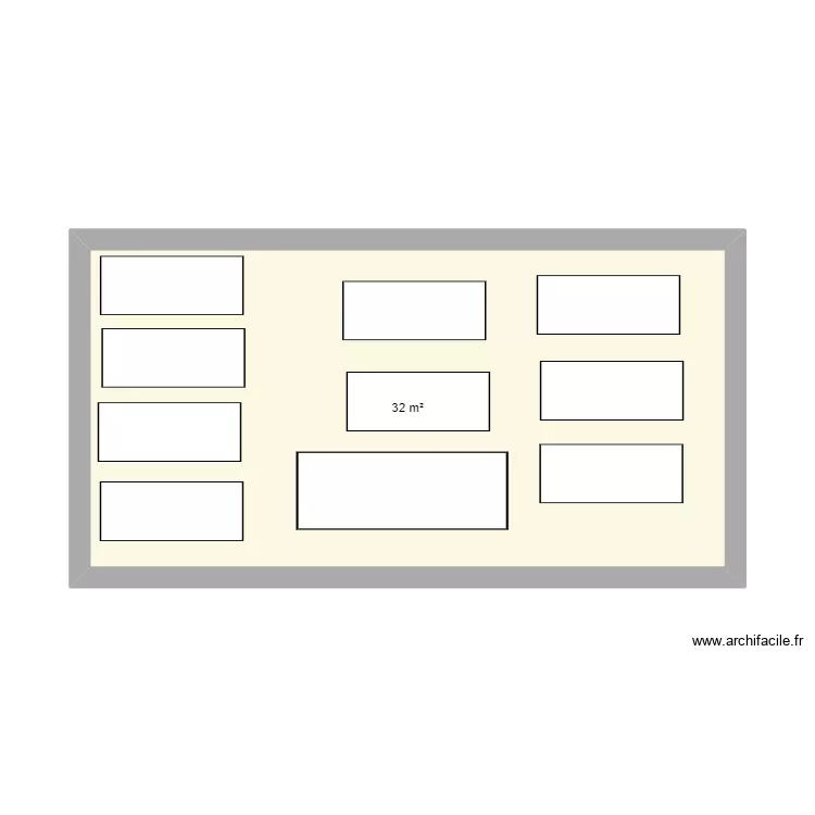 moi. Plan de 1  et 32 m²