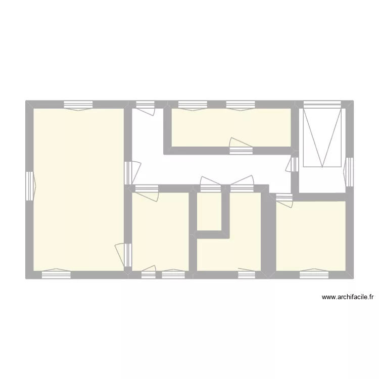 maison. Plan de 6  et 39 m²