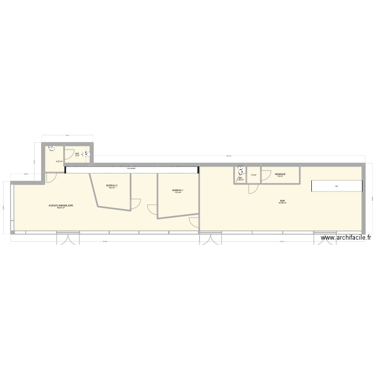 IDM. Plan de 9 pièces et 149 m2