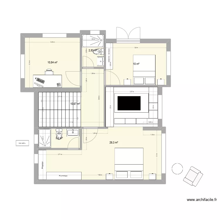 Etage Marjane. Plan de 