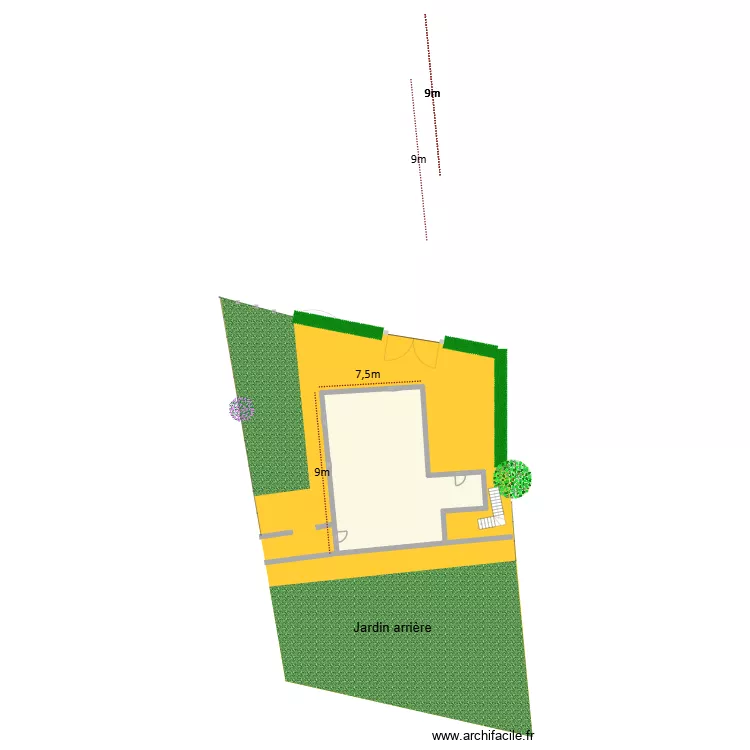 Plan de masse actuel. Plan de 2 et 204 m² Plan de masse actuel. Plan de 2 et 204 m²
