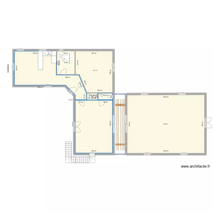 agrandissement G&icirc;te. Plan de 