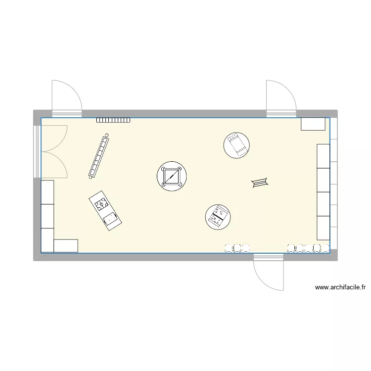 Salle Poly. Plan de 
