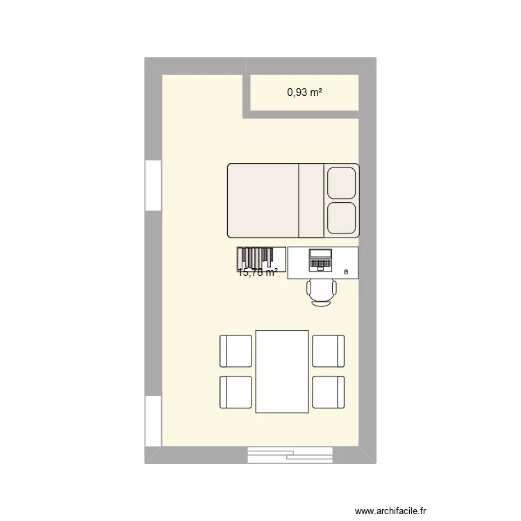 Malia initial. Plan de 2 et 17 m² Malia initial. Plan de 2 et 17 m²
