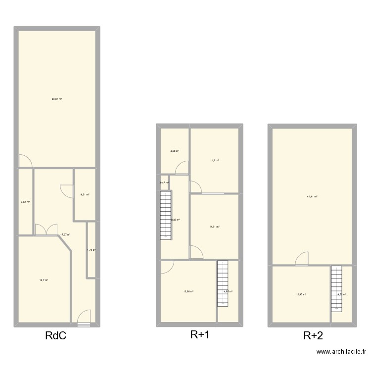 MANSSOUR. Plan de 16 pièces et 198 m2