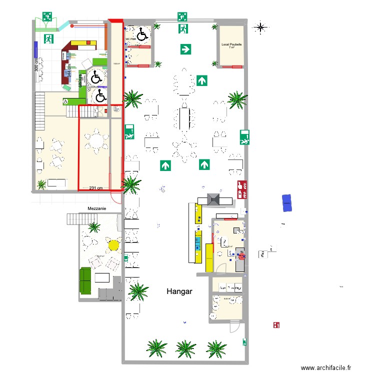 plan installation Electrique NF. Plan de 6 pièces et 67 m2