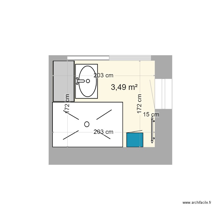 salle d'eau. Plan de 0 pièce et 0 m2