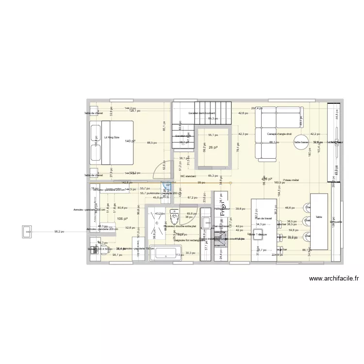 niveau 1 ouvert. Plan de 5 et 79 m² niveau 1 ouvert. Plan de 5 et 79 m²