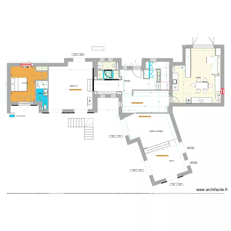 BANDOL RDC cuisine. Plan de 11 pièces et 55 m²