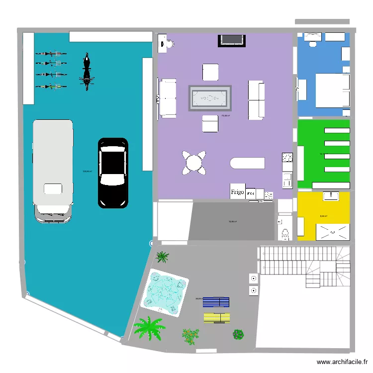 appartement garage meublé couleur. Plan de appartement garage meublé couleur. Plan de