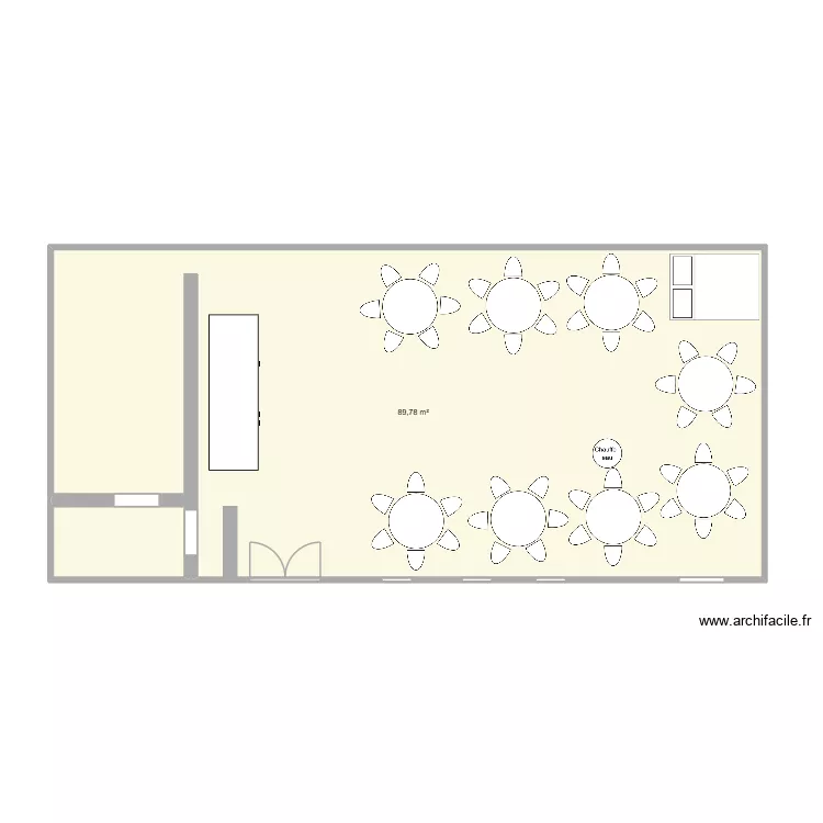 mariage. Plan de 1  et 90 m²