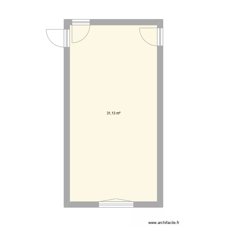 Salle Th&eacute;venot. Plan de 1  et 31 m²